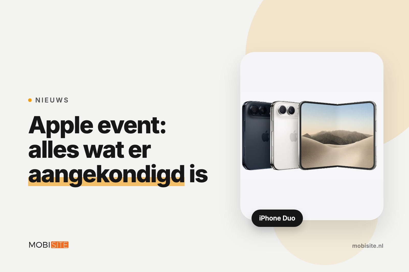 Apple event september 2026: dit is er aangekondigd | Mobisite vertelt