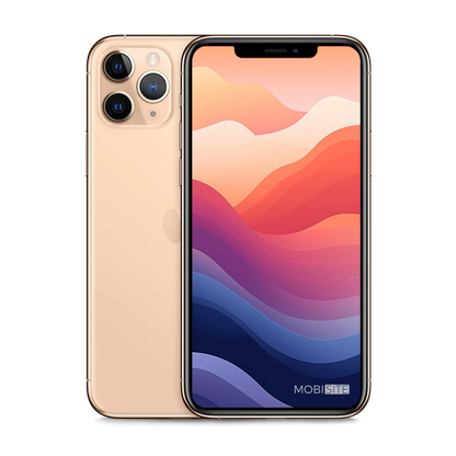 Refurbished iPhone 11 Pro Max Goud, voorkant en achterkant