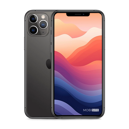 Refurbished iPhone 11 Pro Max Spacegrijs, voorkant en achterkant
