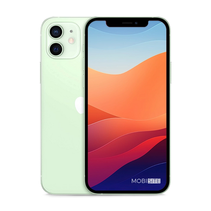 Refurbished iPhone 12 Groen, voorkant en achterkant