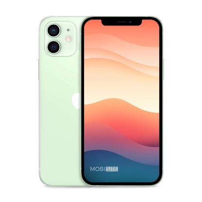 Refurbished iPhone 12 mini Groen, voorkant en achterkant