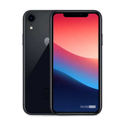 Refurbished iPhone XR Zwart, voorkant en achterkant
