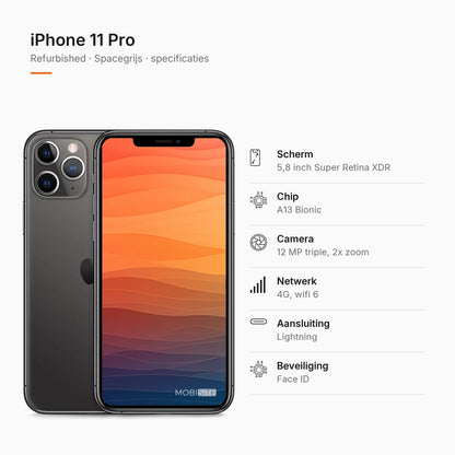 Refurbished iPhone 11 Pro Spacegrijs, specificaties