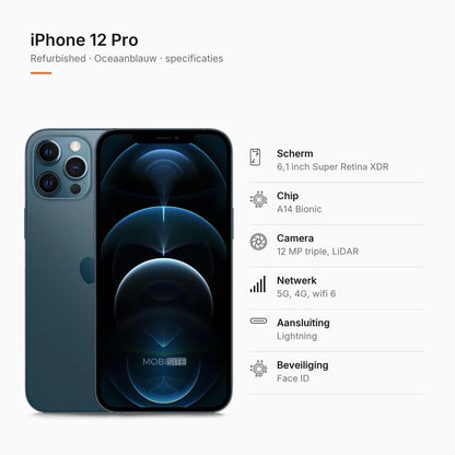 Refurbished iPhone 12 Pro Oceaanblauw, specificaties