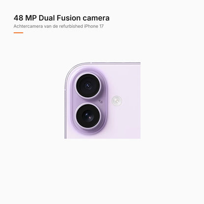 Refurbished iPhone 17 Lavendel, achtercamera