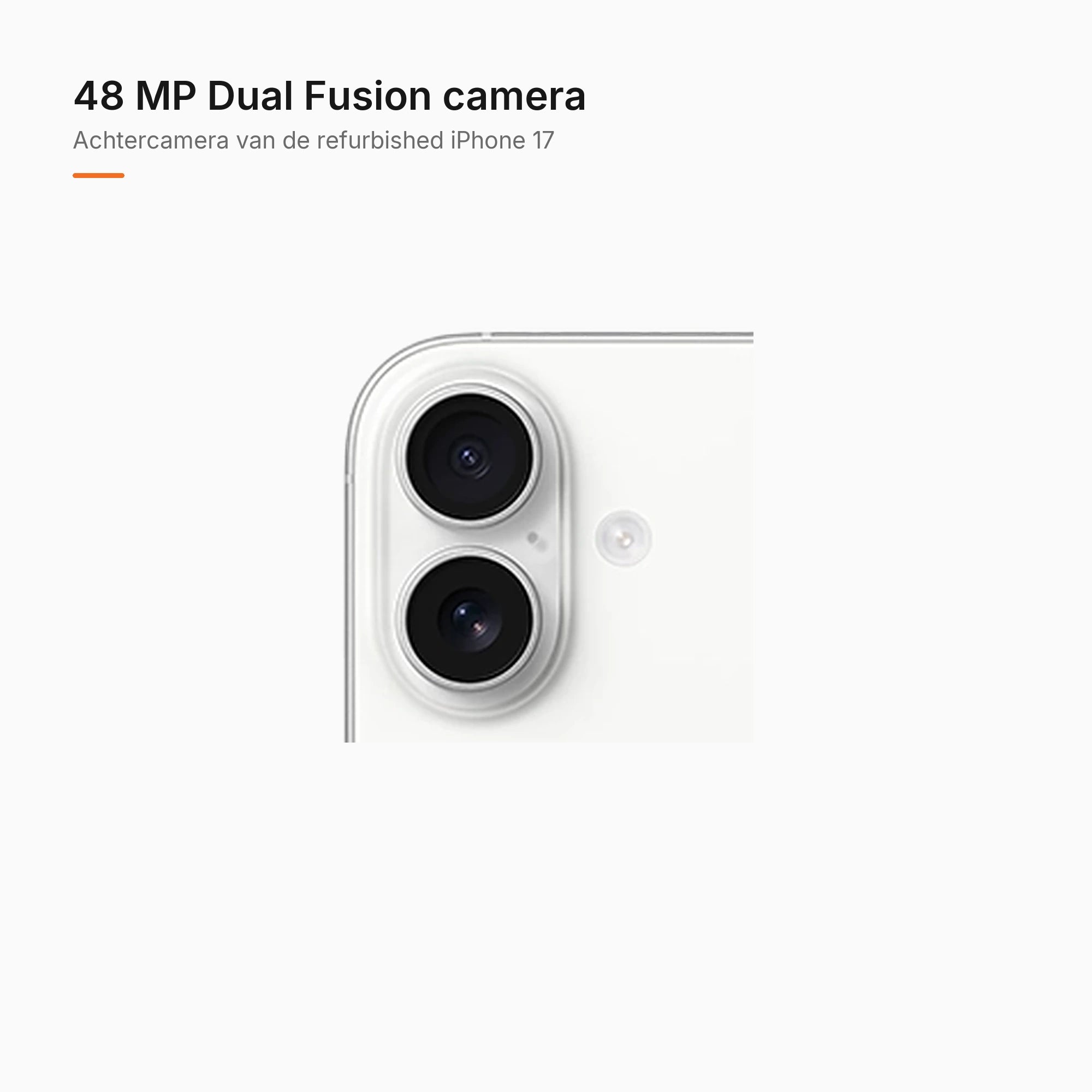 Refurbished iPhone 17 Wit, achtercamera