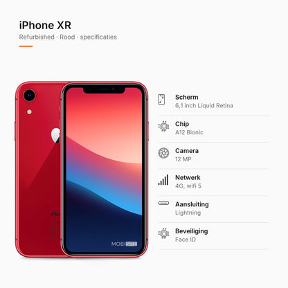 Refurbished iPhone XR Rood, specificaties